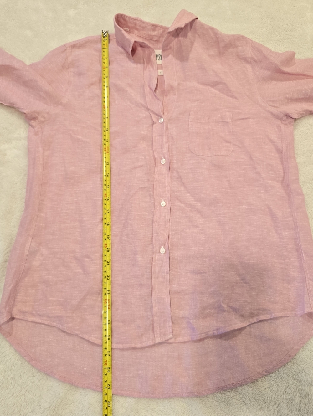 Grayson By Frank And Eileen The Hero 100% Linen Button Down Shirt Pink Sz 3/M - Picture 11 of 13